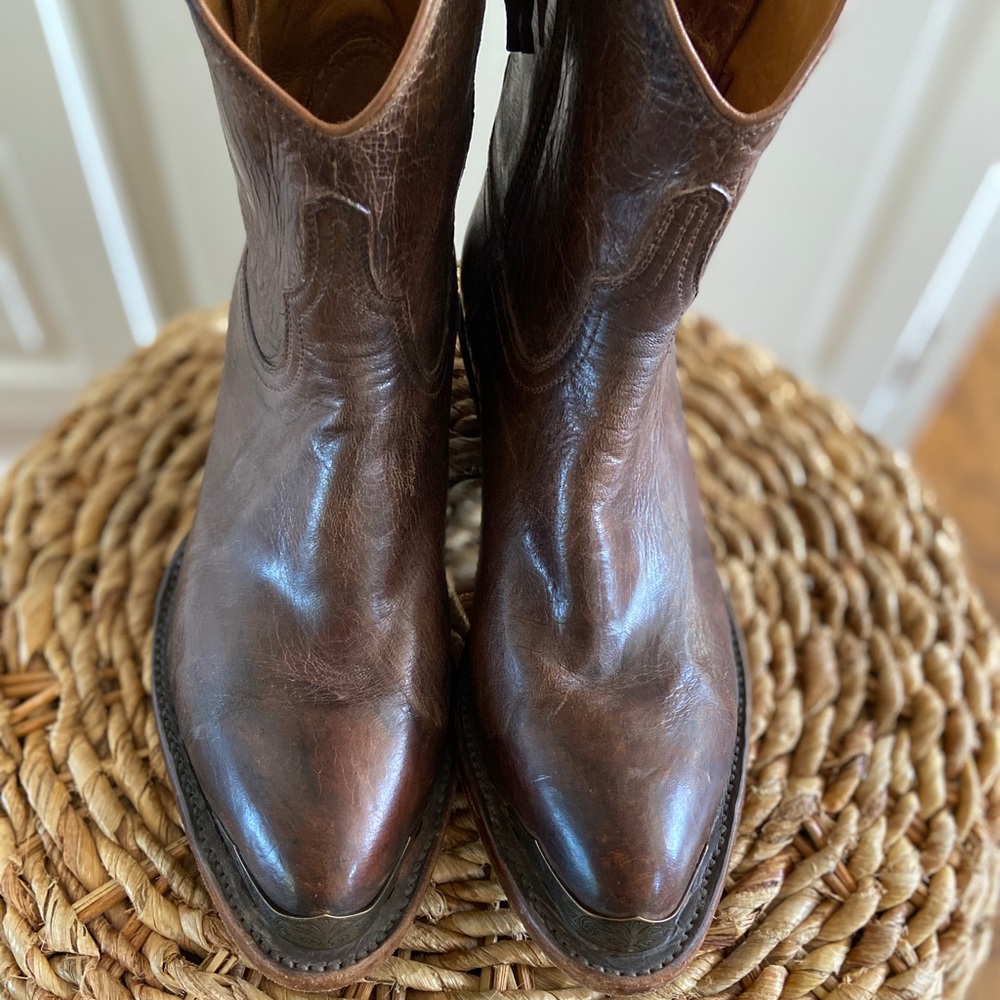 Lucchese Women’s Brwn  Leather Ava Booties Sz 7.5